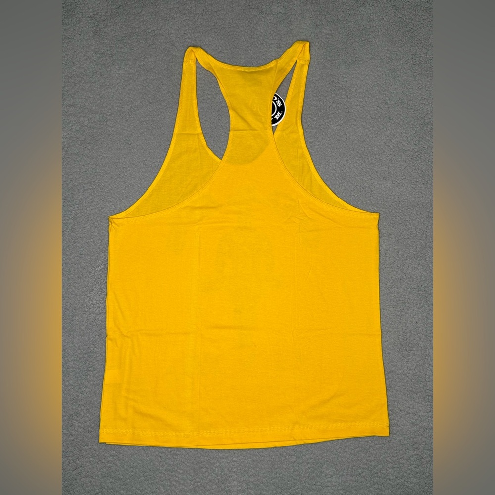 NWT-Mens XL Golds Gym Training Workout Muscle Sleeveless Yellow Tank Shi… - Picture 2 of 6